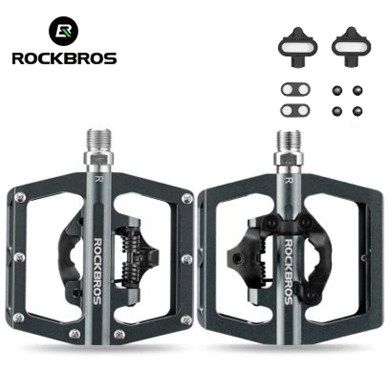 Cycling Pedal with Locking SPD System Aluminum Sealed Platform 9/16”