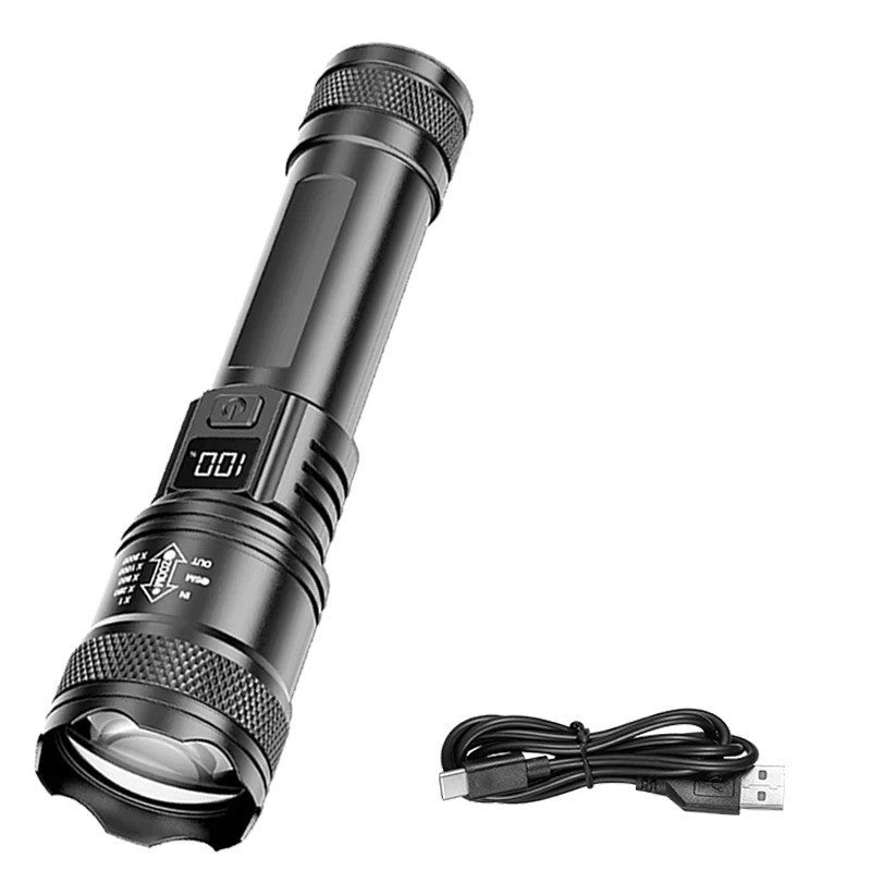 Rechargeable LED Flashlight 2000LM Zoom Tactical Torch for Camping and Outdoor