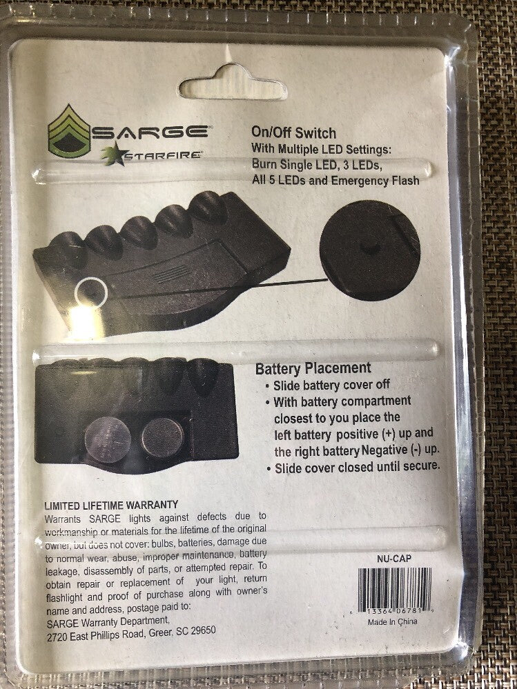 LED Cap Light with 5 Bulbs, Hands-Free Hunting Fishing Work Safety