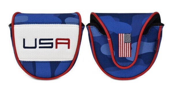 Red White Blue Camouflage Mallet Putter Headcover for Golf Clubs
