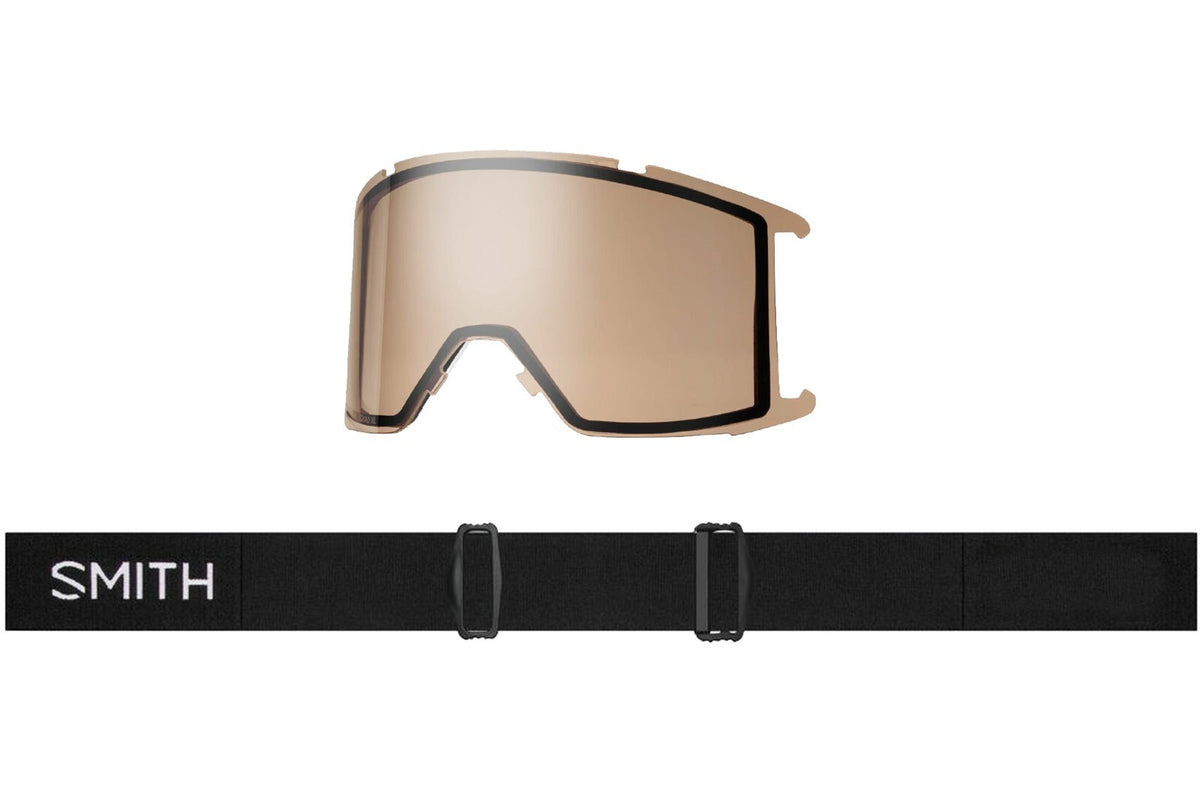 Snow Goggles with Interchangeable Lenses Black Frame & Mirror Lens
