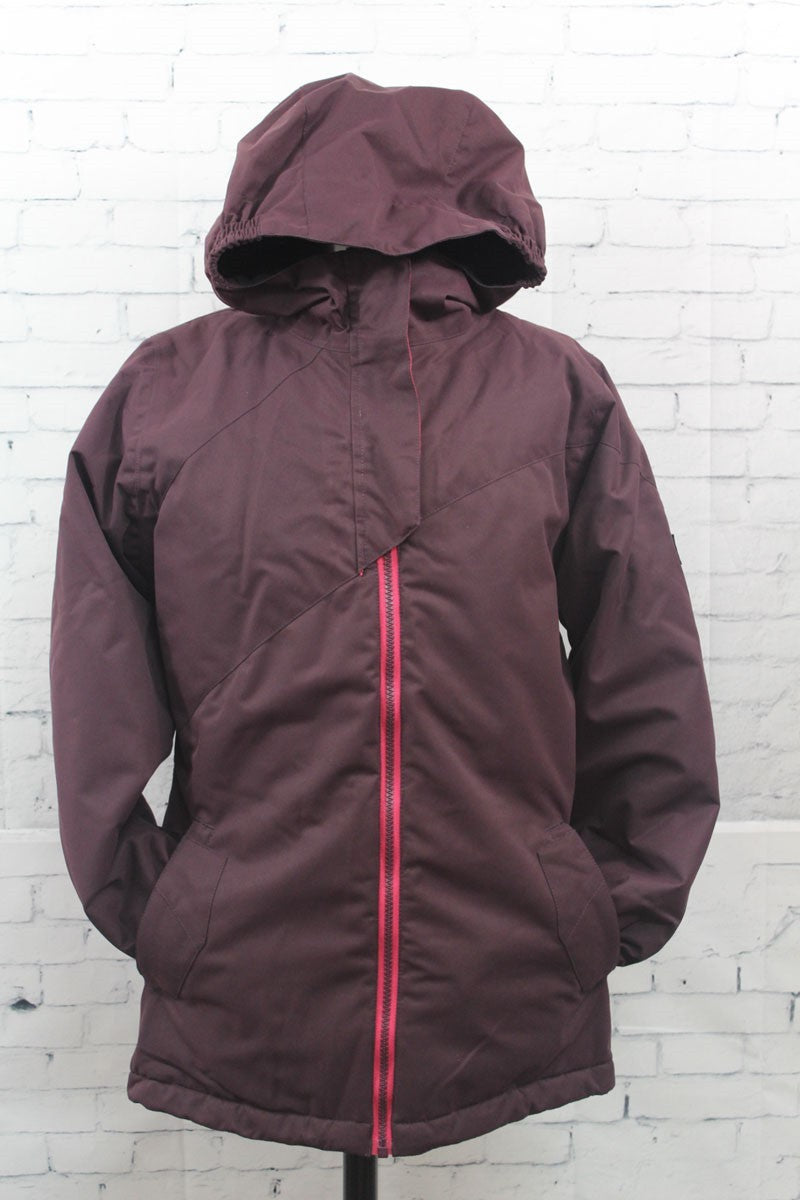 Girls Snowboard Jacket Insulated Waterproof Ski Coat - Blackberry, Medium