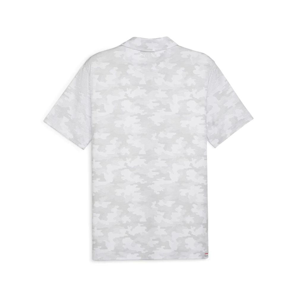 Men's Golf Polo Shirt - Puma Volition Camo Cover, White Glow, Size L