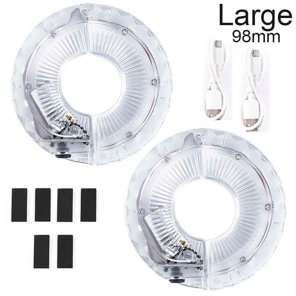 Rechargeable Waterproof Bike Wheel Hub Lights RGB LED Cycling Spoke Lights - All Variants