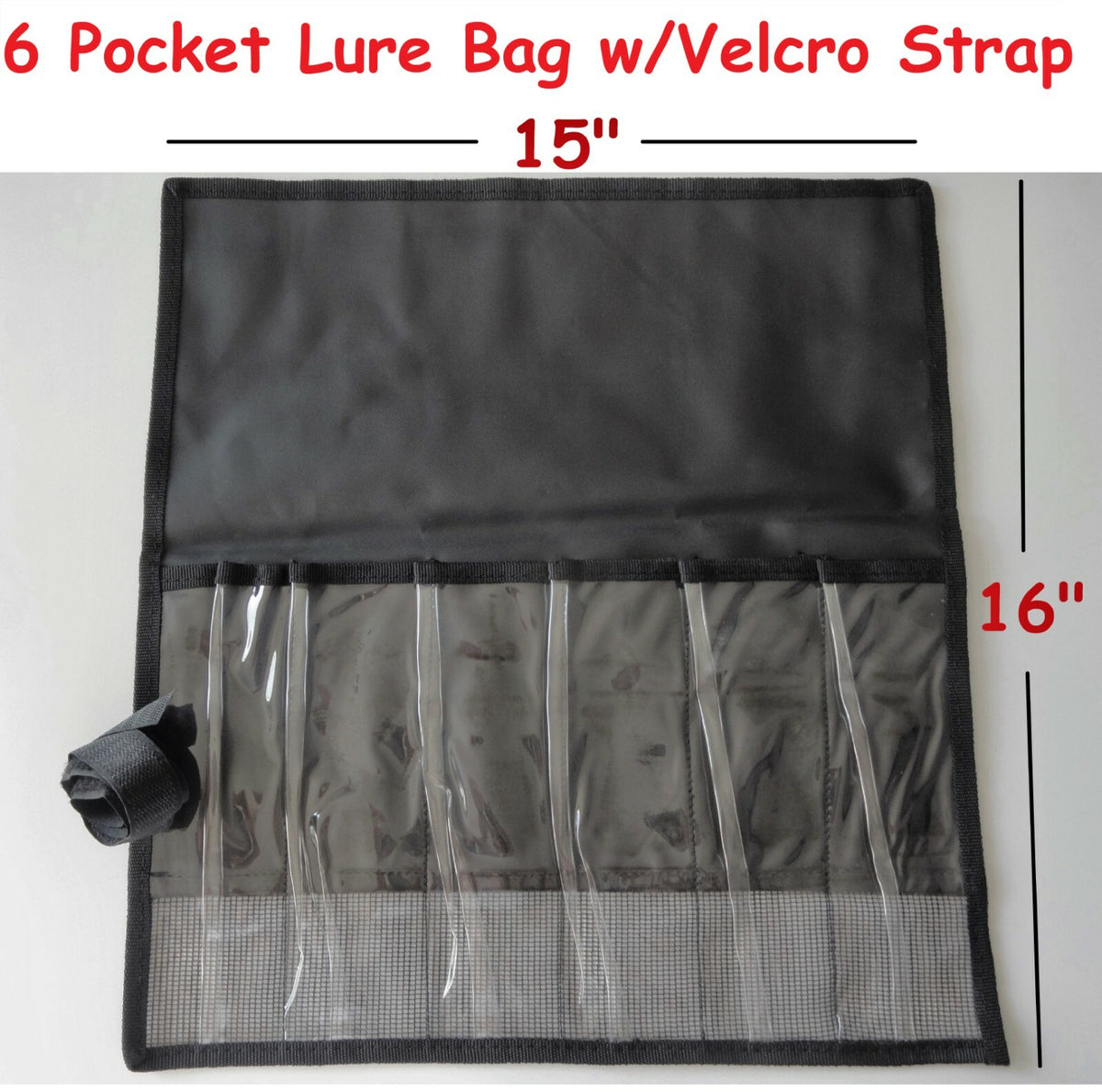 Fishing Lure Storage Bag with 6 Pockets - Tackle Organizer for Saltwater & Trolling Lures