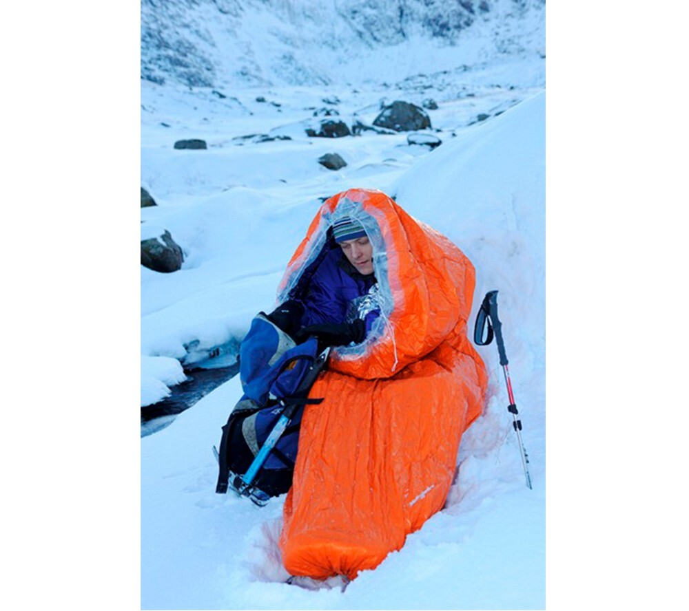 Emergency Blizzard Survival Bag Orange - Space Age Hypothermia Shelter