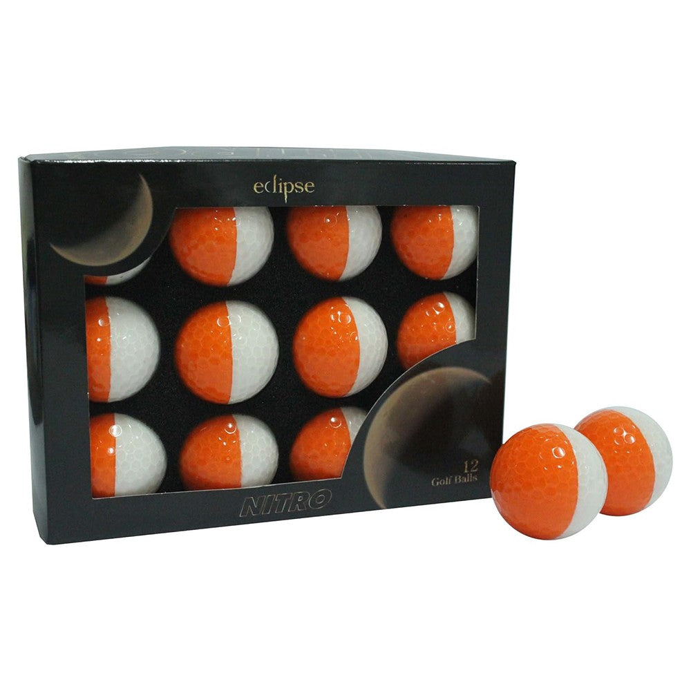 Nitro Eclipse Golf Balls - Soft Feel, Distance, Durable Cover, Multiple Colors