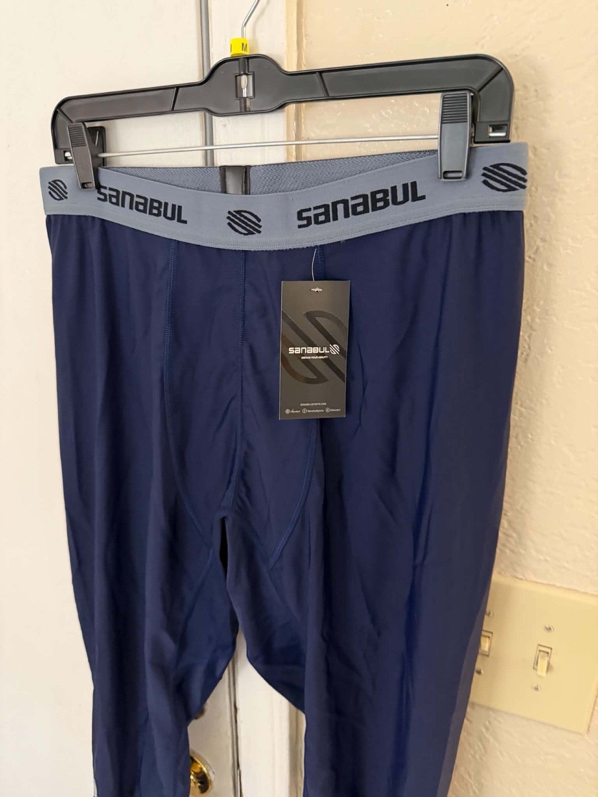Men's Base Layer Compression Pants - Size 2XL Navy Blue