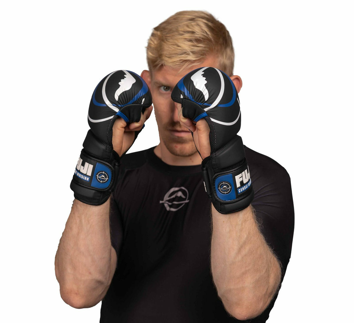 Hybrid MMA Training Gloves for Striking & Grappling - Black