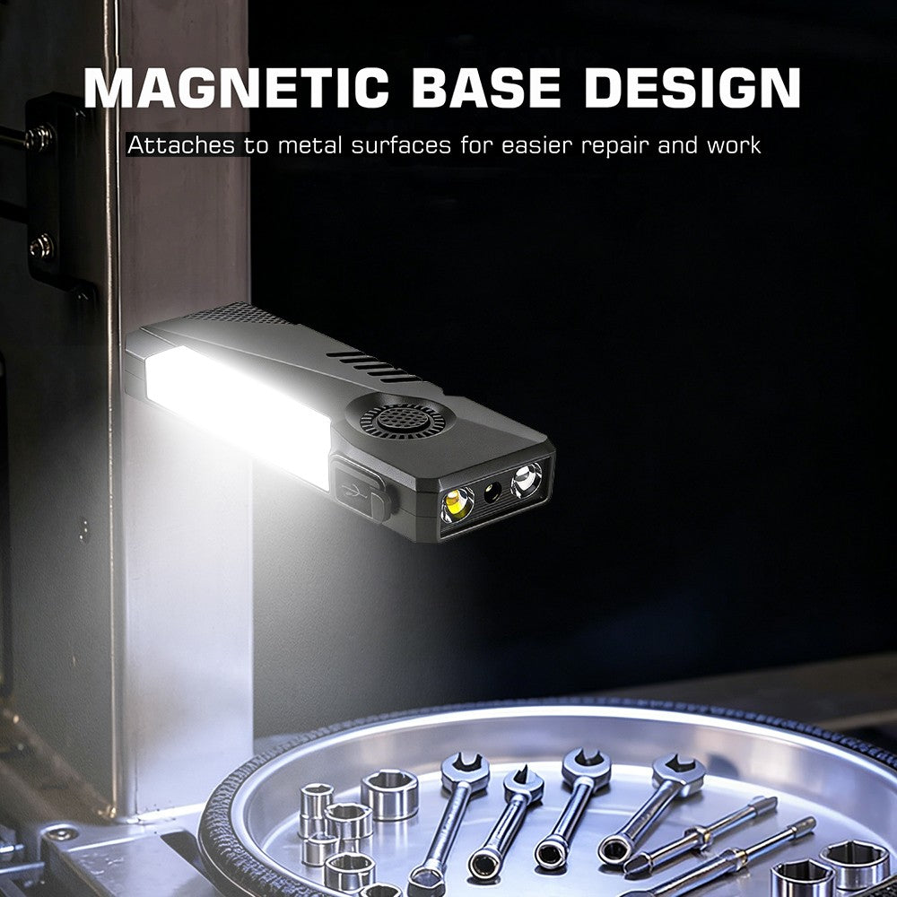 Rechargeable Tactical LED Flashlight with Floodlight & Strobe Modes