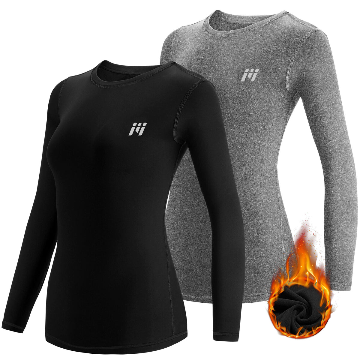 Women Thermal Fleece Long Johns Base Layer Top for Skiing Winter