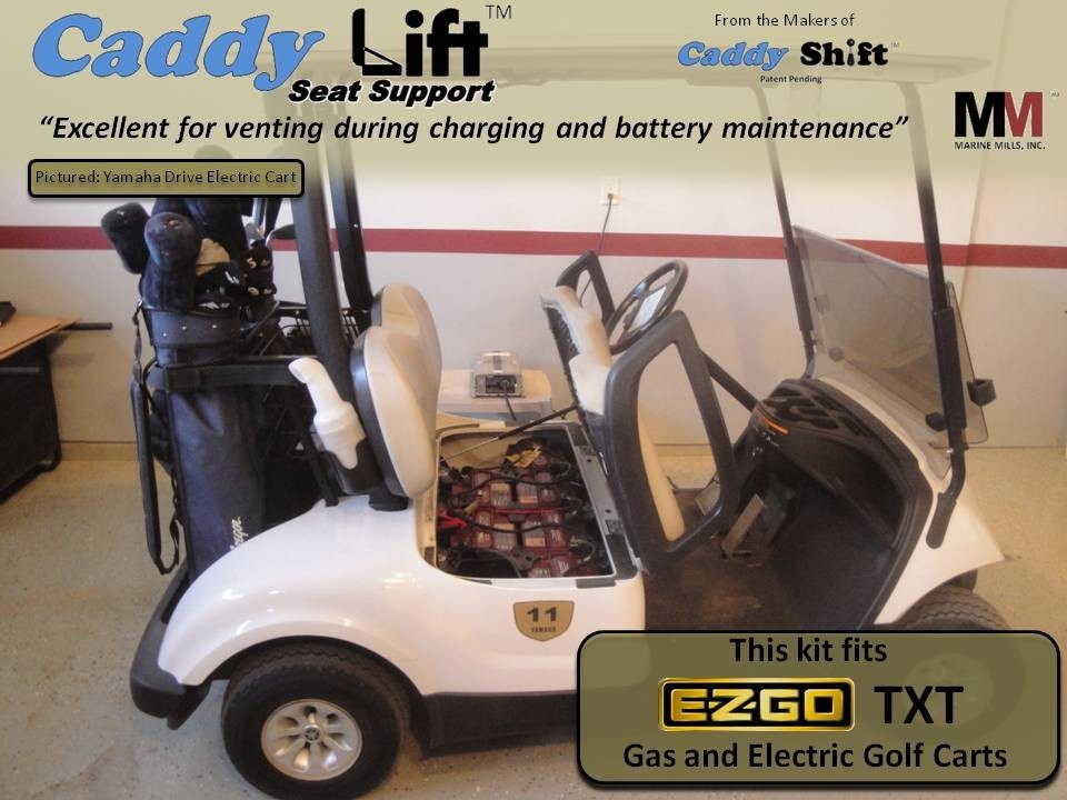Golf Cart Seat Support Kit for EZ-GO TXT Models – Seat Lifter & Venting