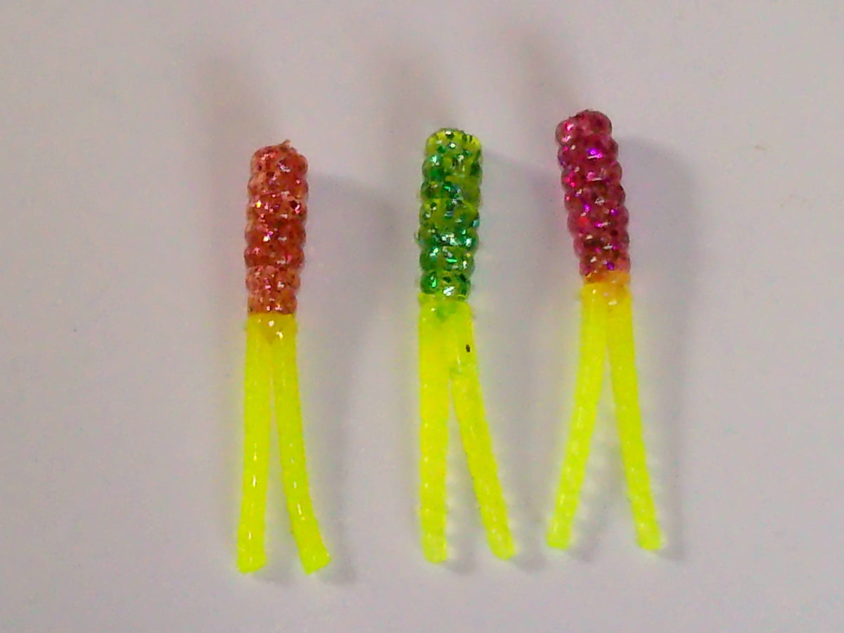 Soft Plastic Fishing Lures Set - 75-2 Inch Crappie Spin Grubs Multiple Colors