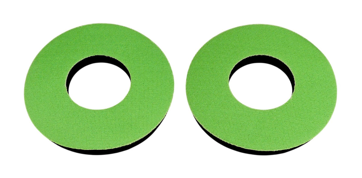BMX Bicycle Handlebar Foam Grip Donuts - Green, Pair