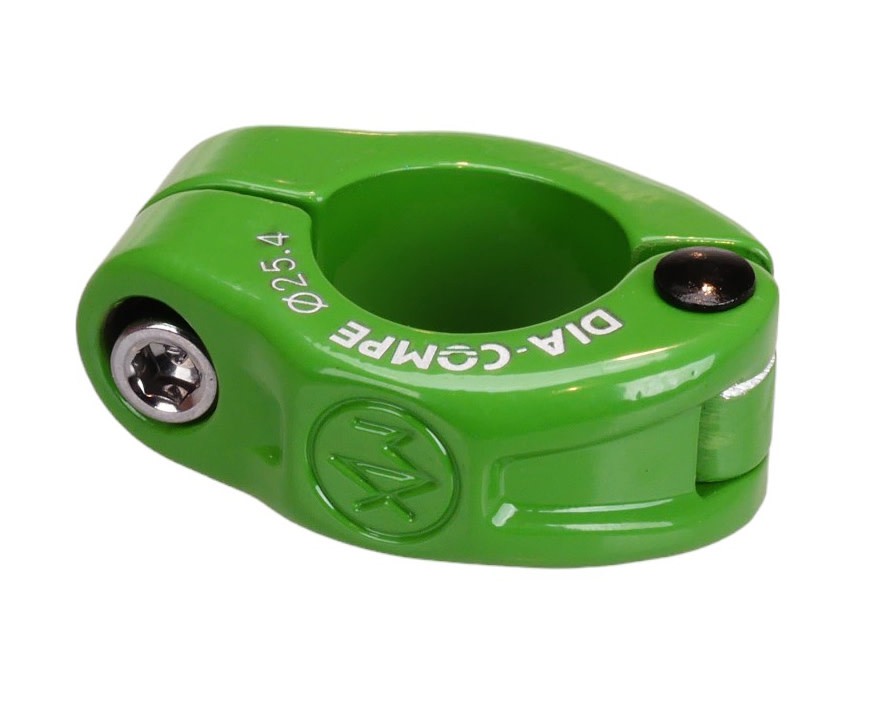 Dia-Compe MX Hinged BMX Seat Clamp 25.4mm Green Old School Bicycle Part