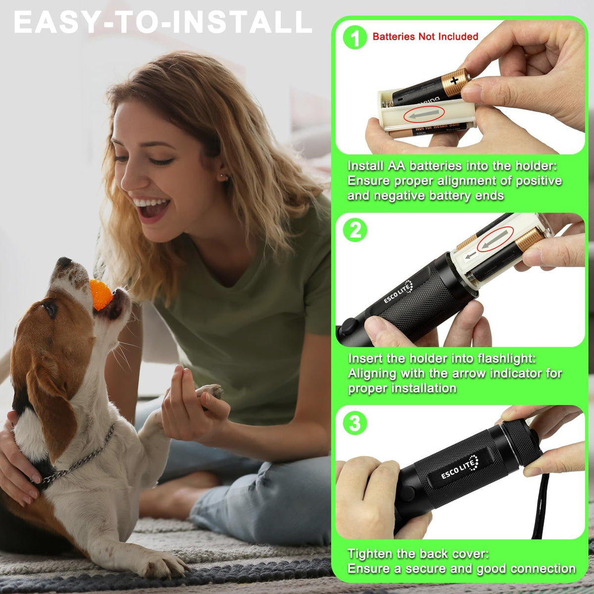 UV Flashlight Black Light with 51 LEDs for Pet Stains Scorpion Detection