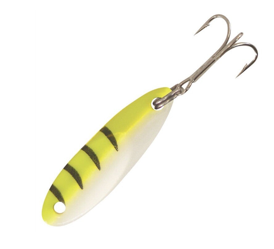 2 Pack Kastmaster 1/8oz Chartreuse Tiger Glow Ice Fishing Lures
