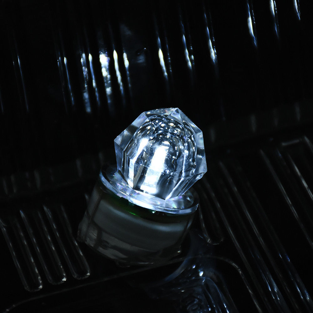 Deep Drop Underwater Fishing LED Flash Light Set - White, 10 Pcs