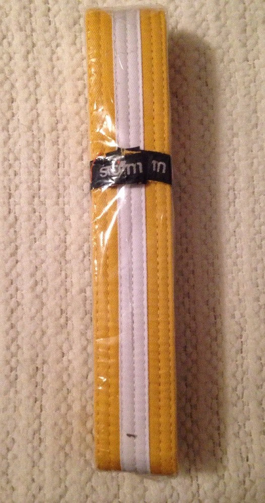 Kids Belt Yellow White Y4 - Storm Kimonons Children's Waist Accessory