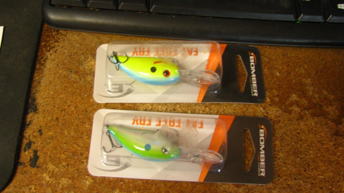 Bomber Fat Free Fry Crankbait Set - 2 Colors, 2 Pack for Fishing