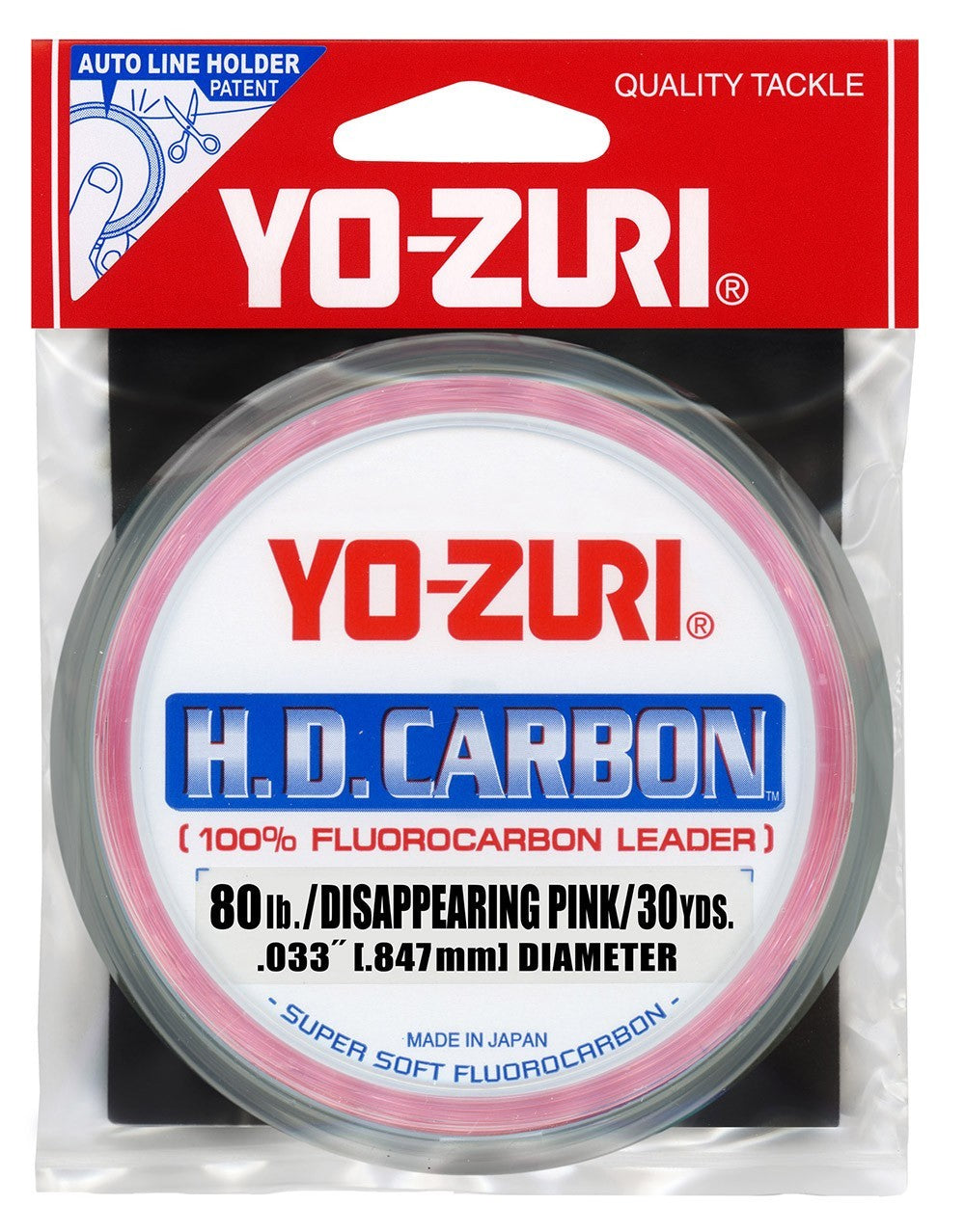 Yo-Zuri HD Fluorocarbon Leader Line Disappearing Pink 30 Yards - Multiple Strengths