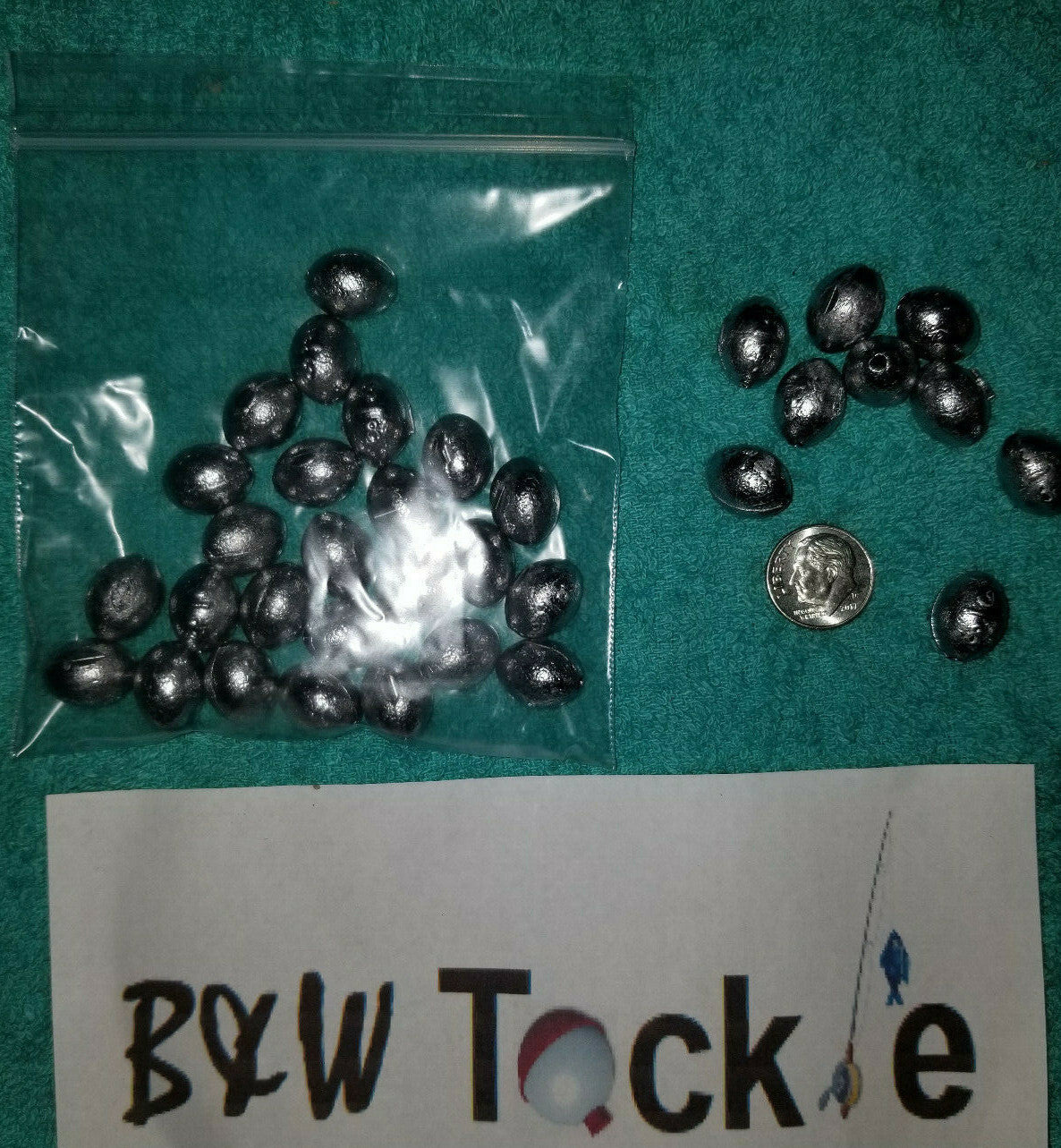 100 Pcs 3/8 oz Egg Sinkers Lead Fishing Weights - Slip Sinkers for Freshwater & Saltwater