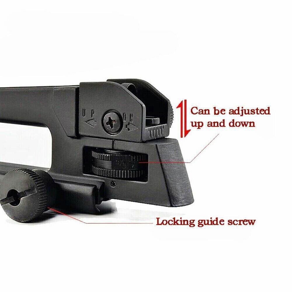 Removable Low Profile Tactical Carry Handle with Adjustable Rear Sight for Rifles