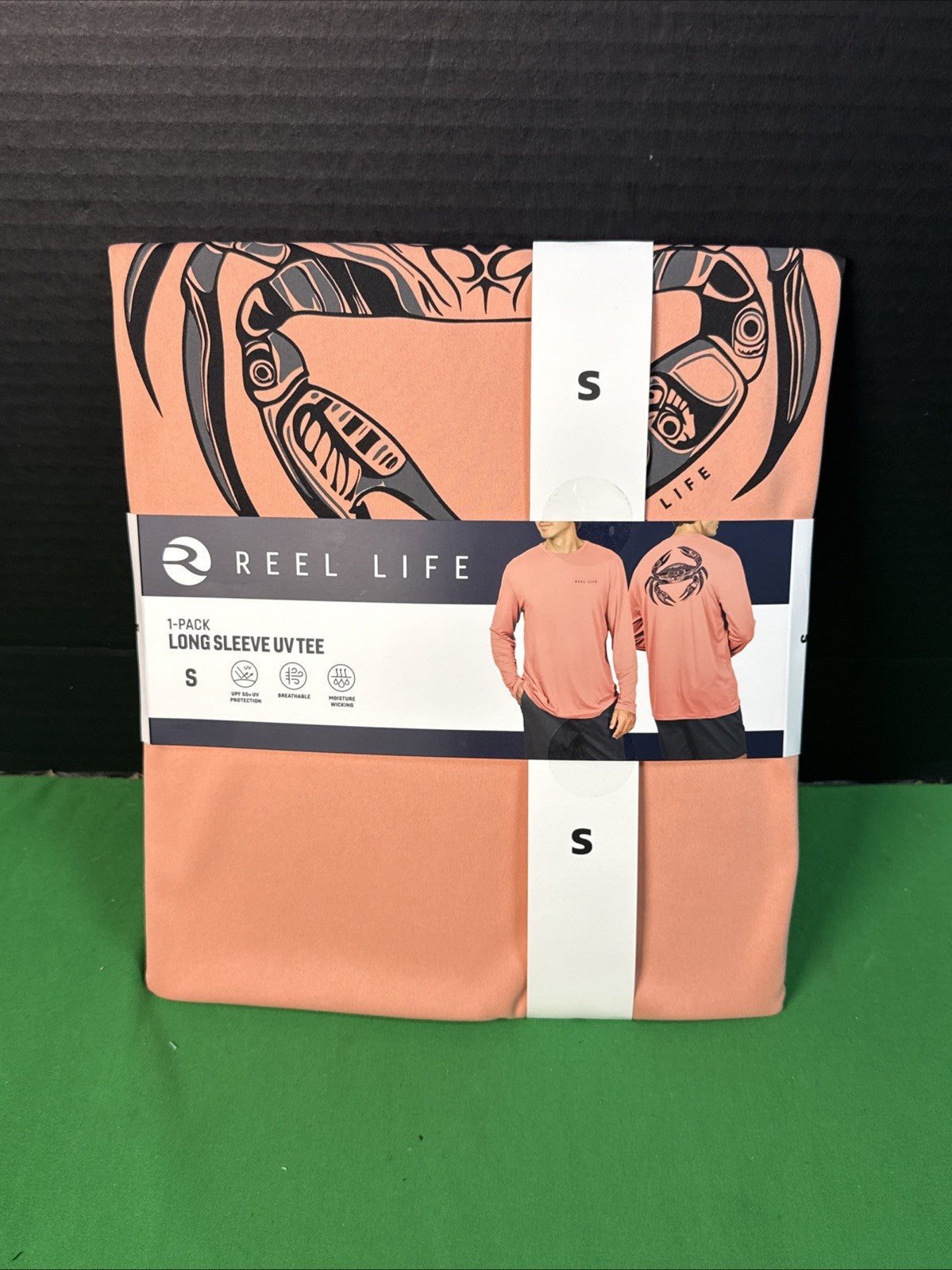 Men's UV Long Sleeve T-Shirt - Coral, Performance Sun Protection Shirt
