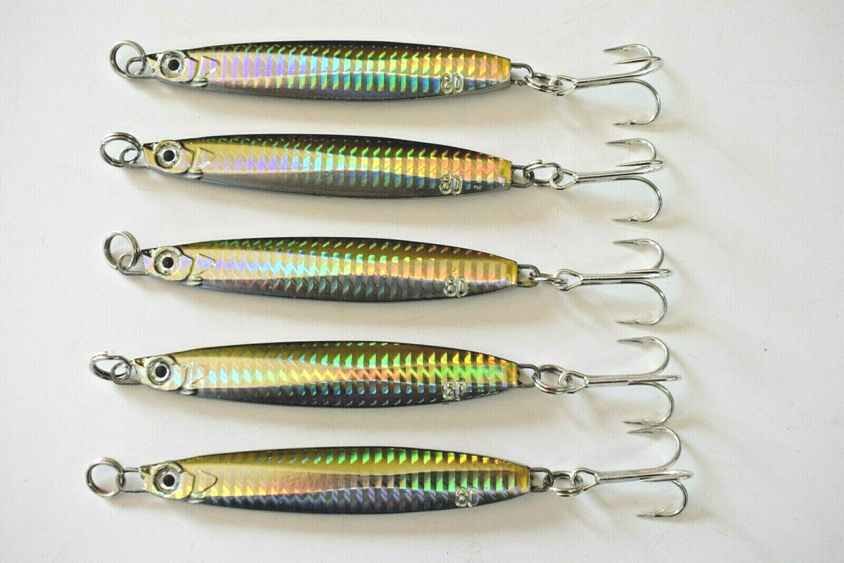 Metal Jig Colt Sniper 80g Saltwater Fishing Lures Set - Brown, Multiple Pieces