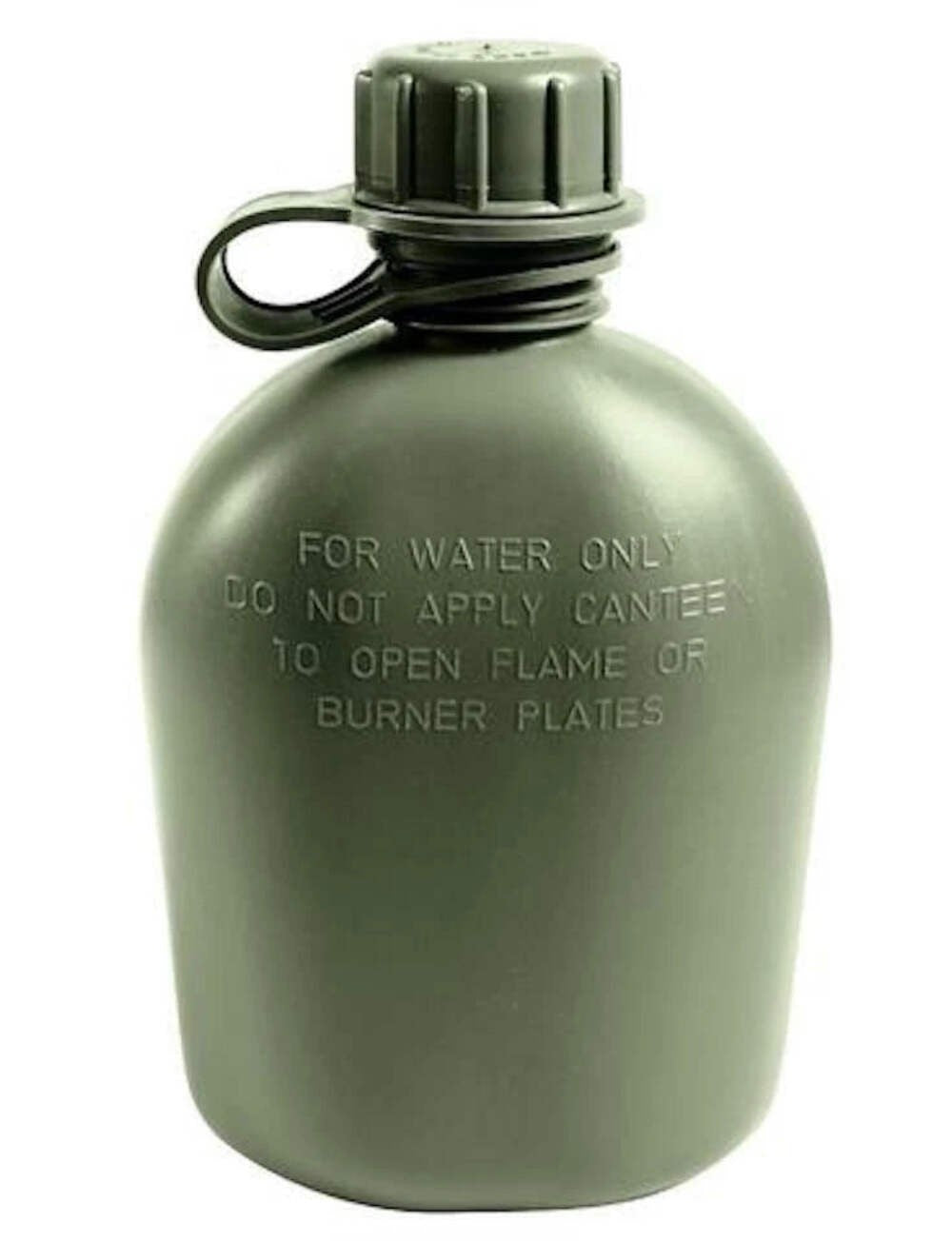 Military 1 Quart Canteen OD Green BPA Free Plastic 3-Piece Set Made in USA