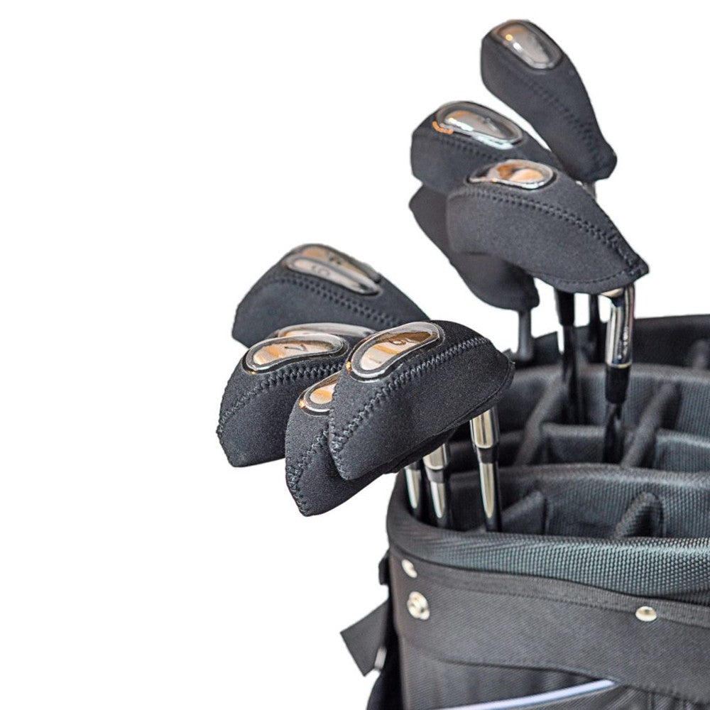 10pc Neoprene Golf Iron Head Covers with Display Window - Club Champ