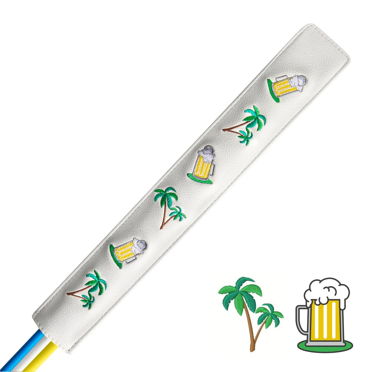 Golf Alignment Stick Cover with Microfiber Lining 14.75x2 Durable Quiet