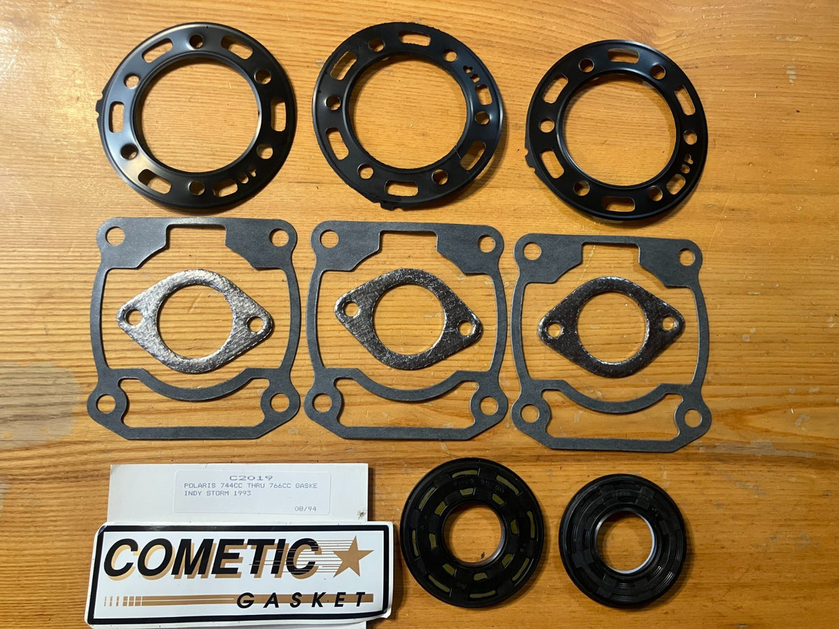 Vintage NOS Polaris Cometic Gasket Set with Seals for 93 Indy Storm 750 Triple 72mm