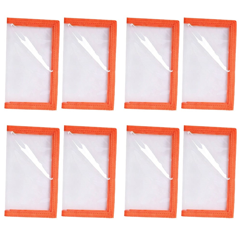 Fishing Lure Wraps 8-Pack - PVC Clear Window Hook & Loop Covers for Tackle Organization