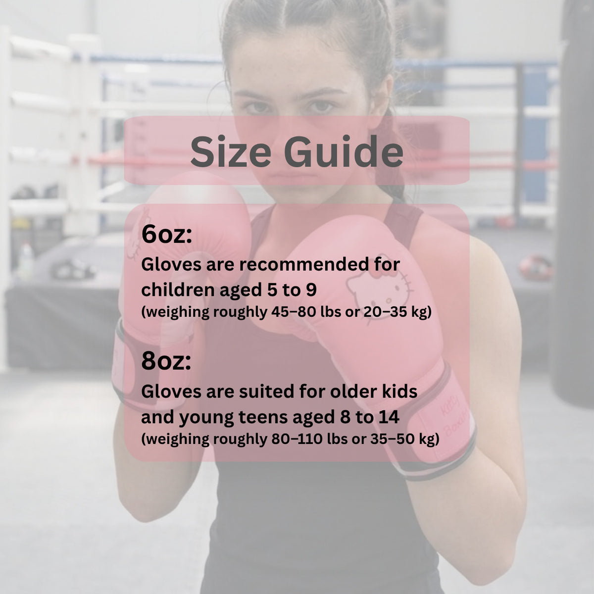 Pink Kids Boxing Gloves 6oz for Training & Protection - Kitty Print