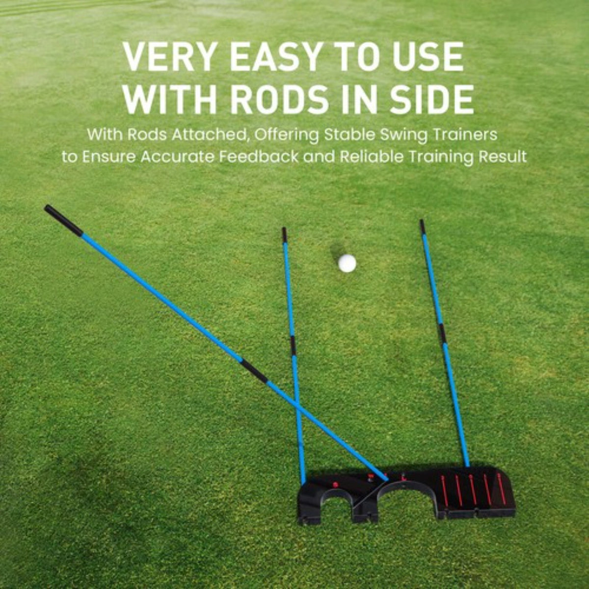 Golf Alignment Sticks & Swing Plane Trainer Set - Practice Aid for Better Aim