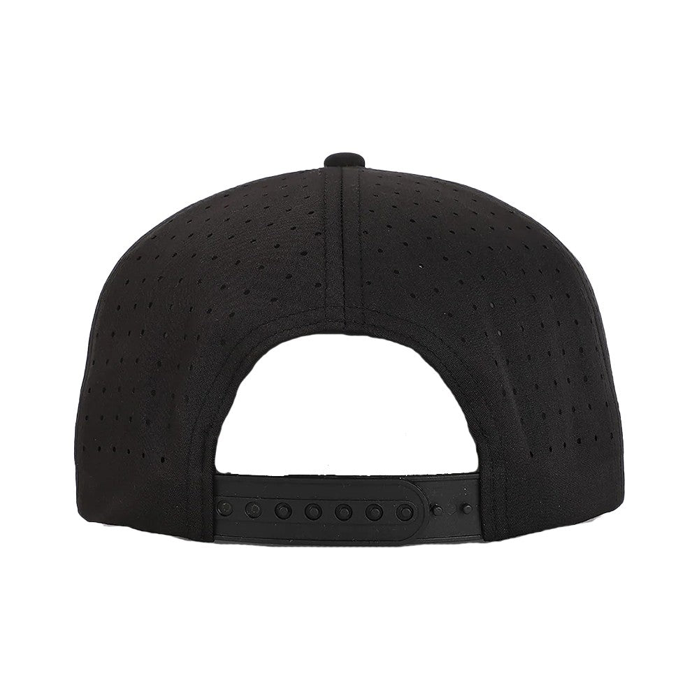 Waggle 3-Jack Snapback Hat Cap - Black, Adjustable 5-Panel Baseball Style