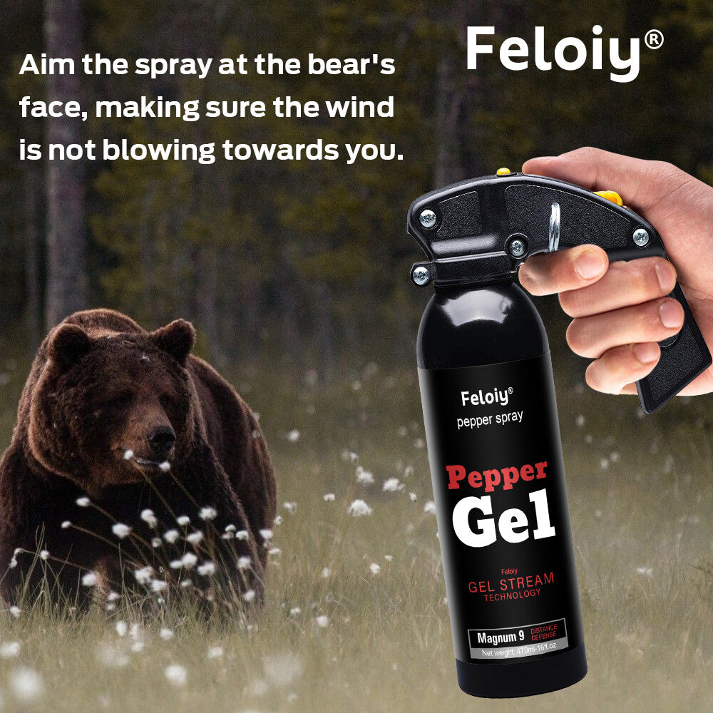 Pepper Gel Self-Defense Spray 16 oz with Targeted Deployment - Max Range & Angle