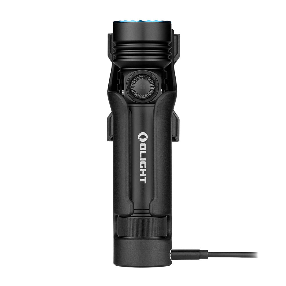 High Power LED Flashlight with Holster - 4600 Lumens, Matte Black