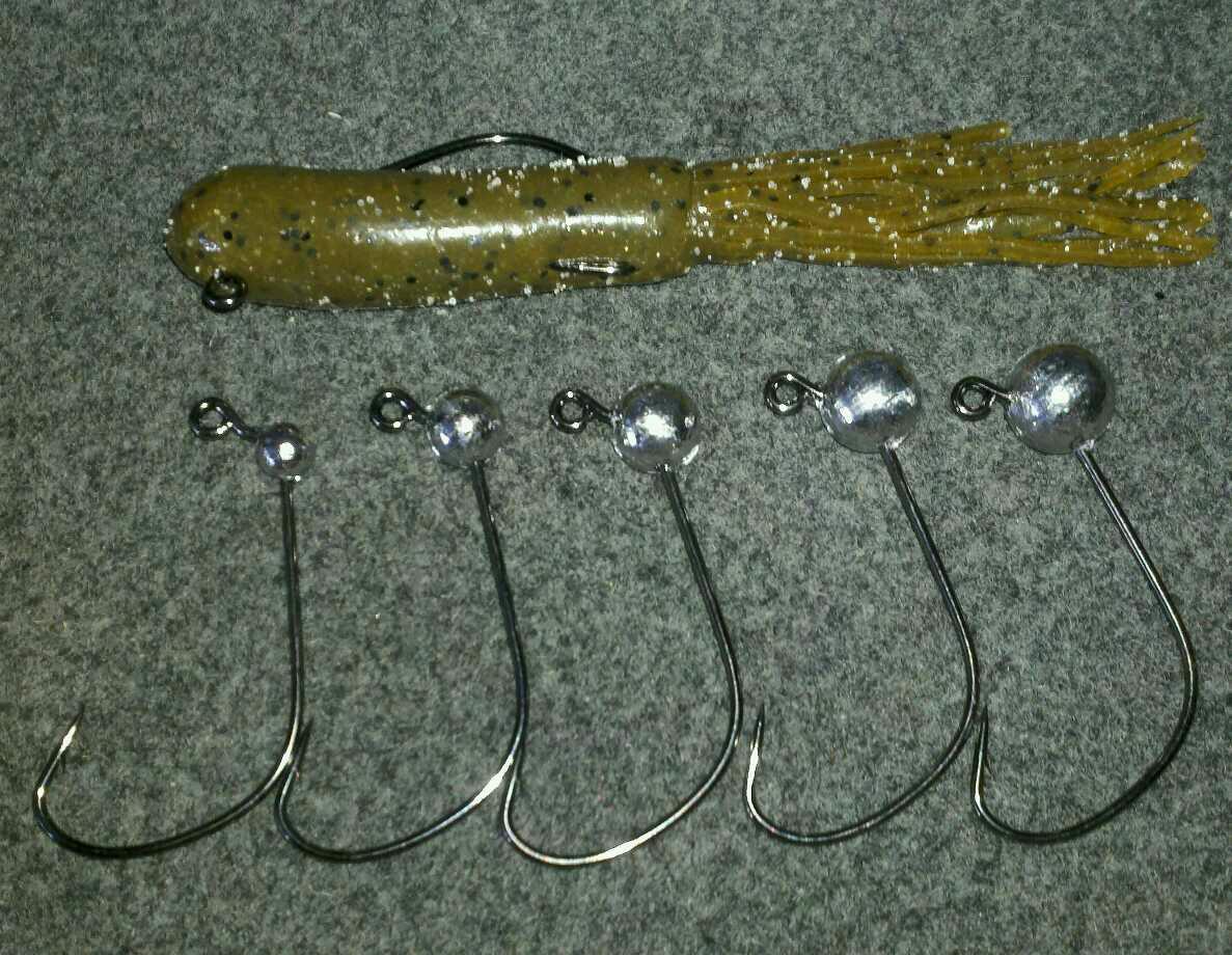 50-Piece Bass Tube Rigging Kit with 1/4oz Head and 4/0 Offset Hook