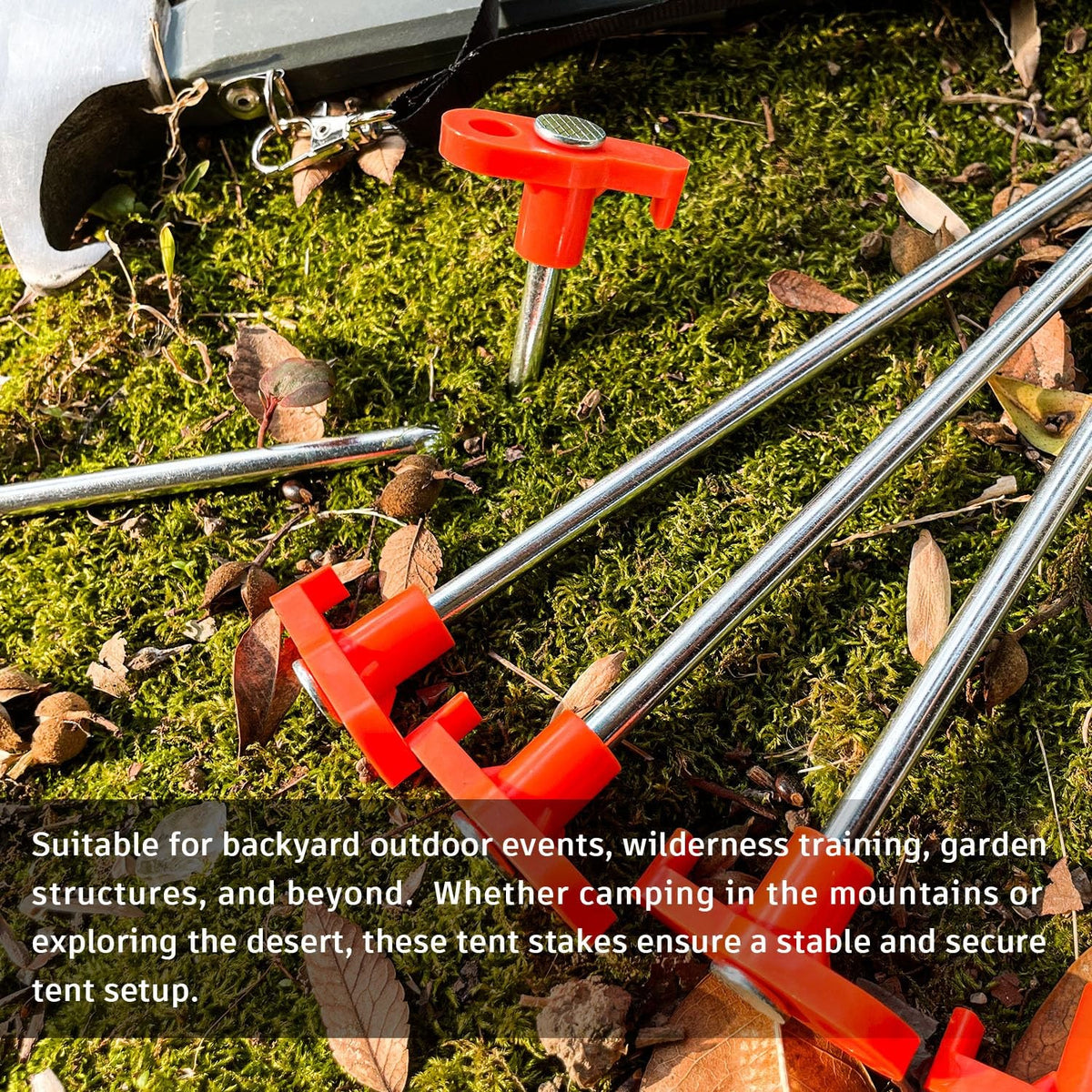Heavy Duty Tent Stakes 10 Pack - Outdoor Camping Ground Pegs for Tents & Canopies