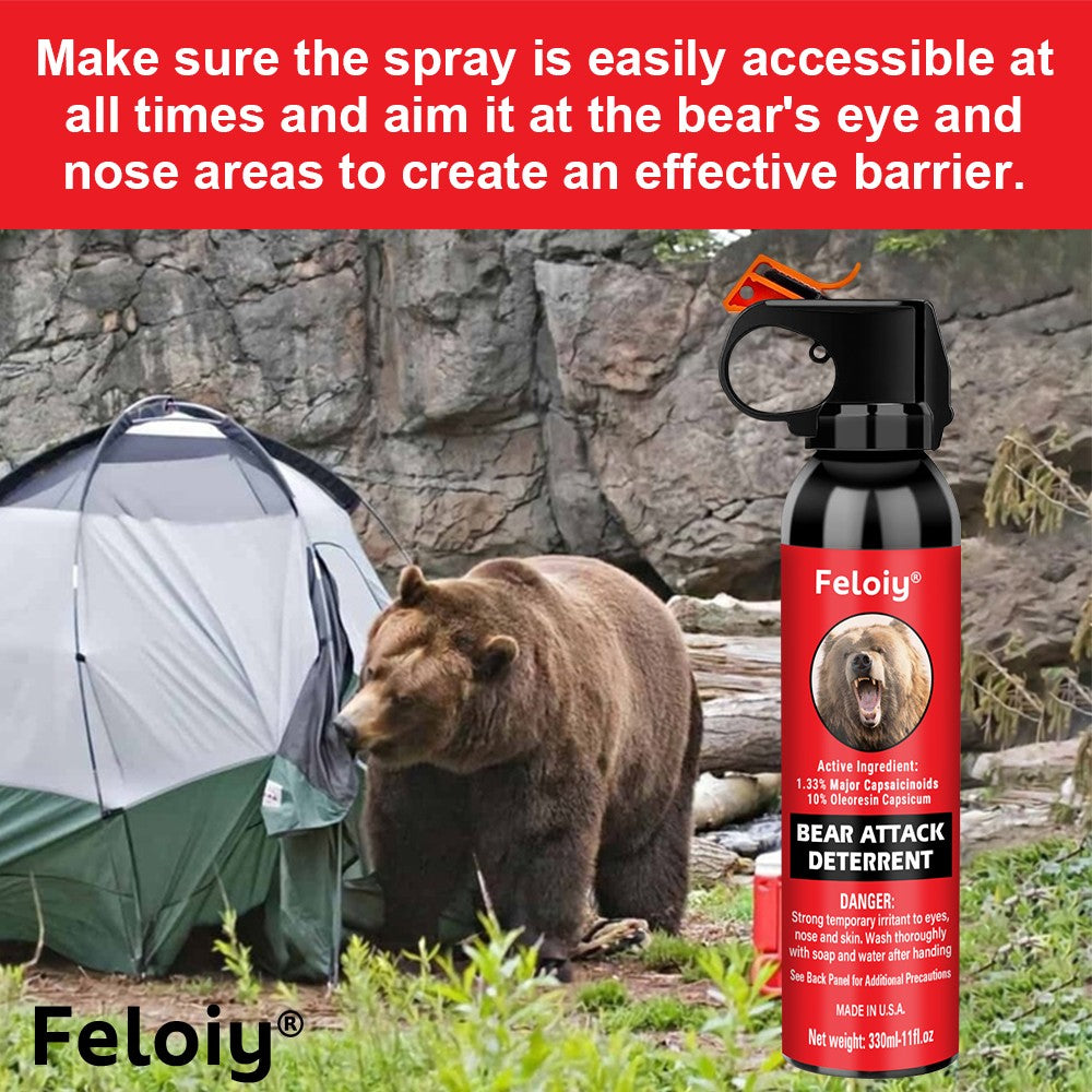 Bear Spray 11oz Personal Defense with Free - Up to 30ft Range