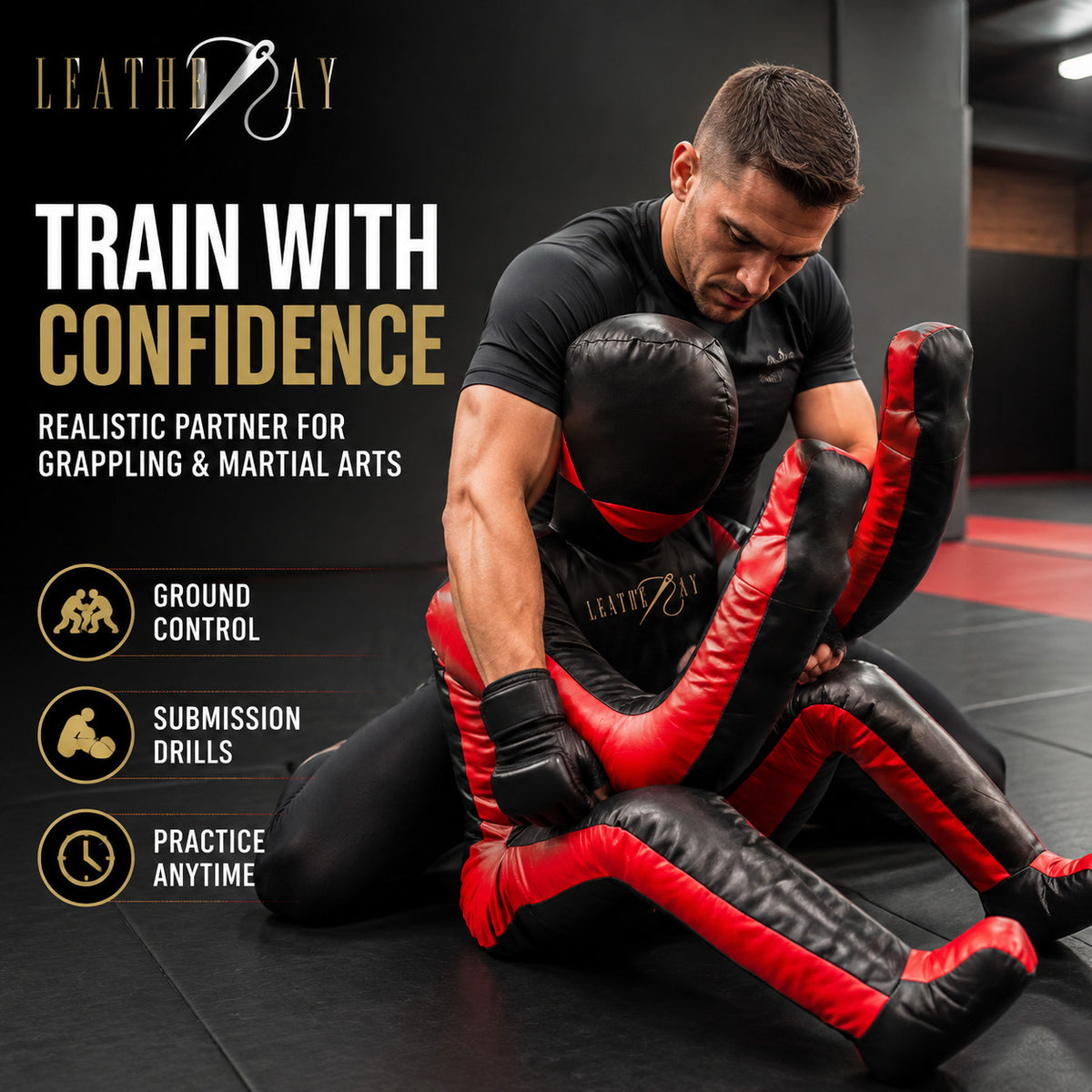 Unfilled MMA Grappling Dummy for Jiu Jitsu, Judo, Wrestling & Martial Arts Training