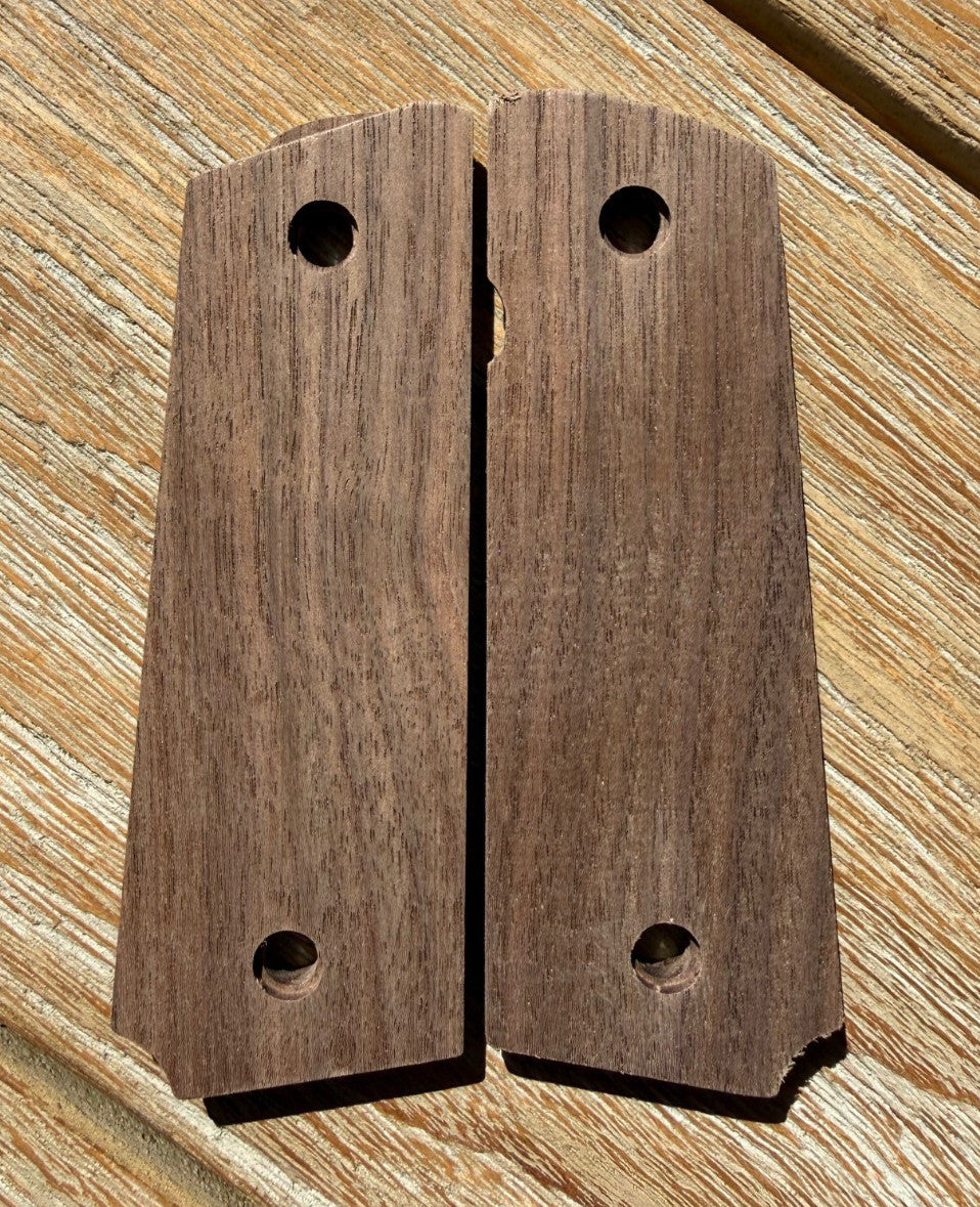 1911 Black Walnut Pistol Grips Full Size Government Fit Unfinished