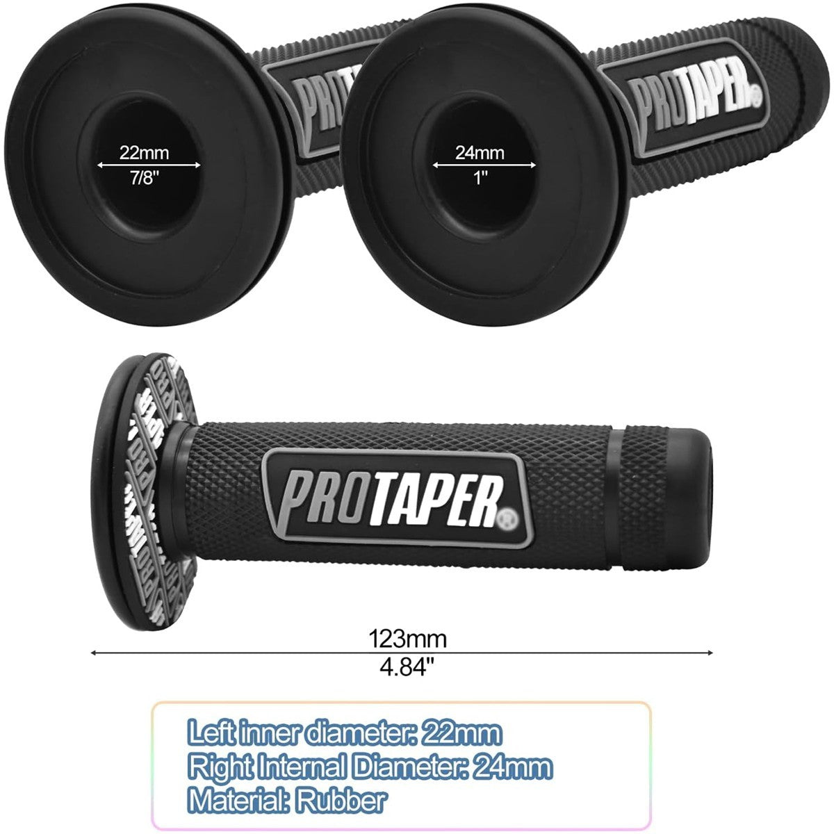 Universal 7/8 Inch Handlebar Grips for Dirt Bike ATV Motorcycle Scooter