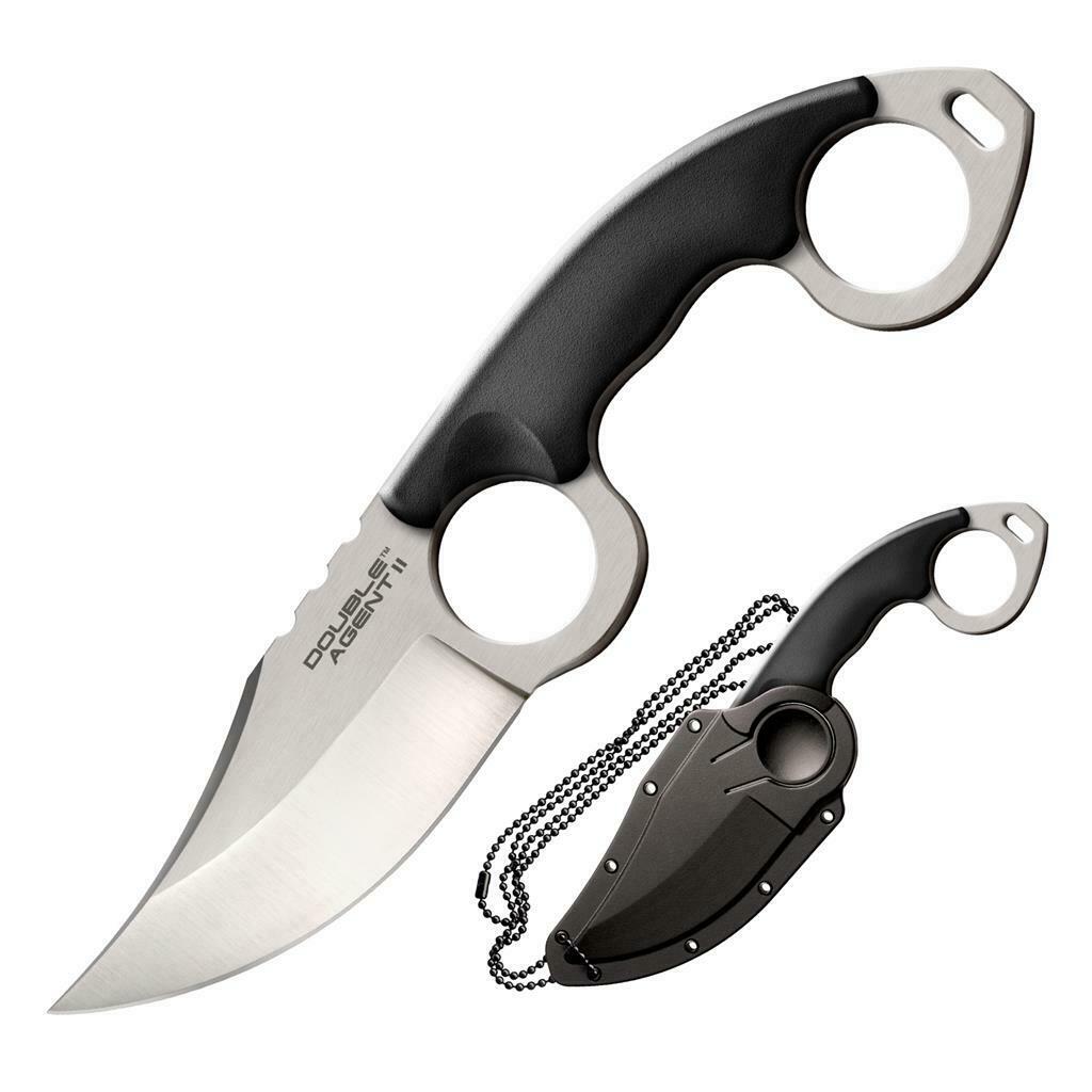 Cold Steel Double Agent II Neck Knife with AUS8A Steel and Secure-Ex Sheath