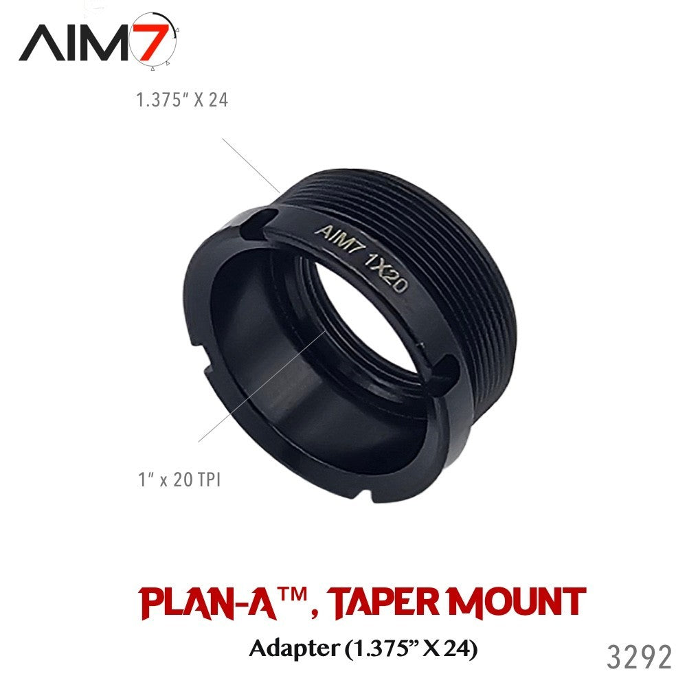 Bicycle Hub Adapter 1.375x24 to Plan A Taper Mount SUS303 Steel