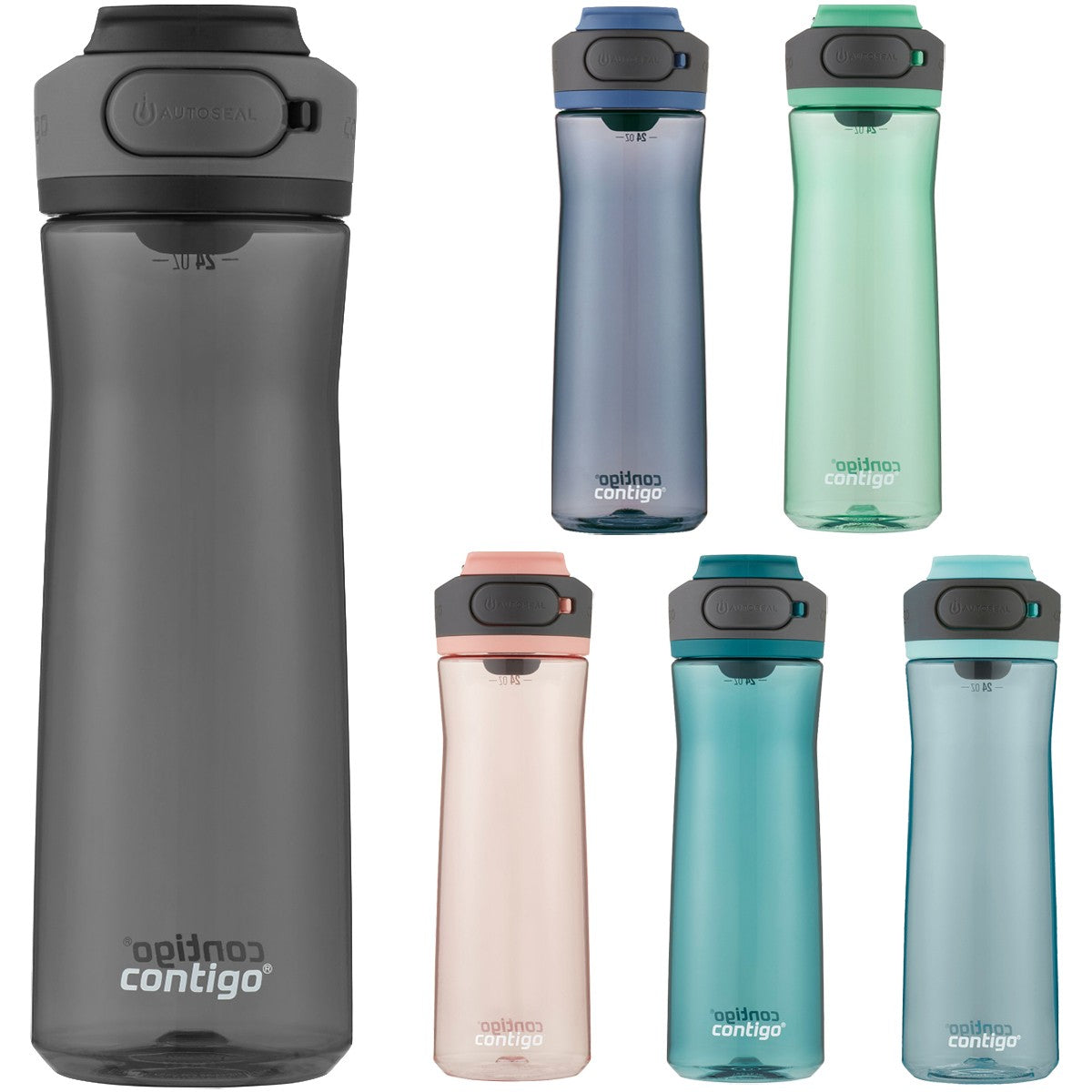 24 oz. Tritan Water Bottle with AutoSeal Lid - Multiple Colors
