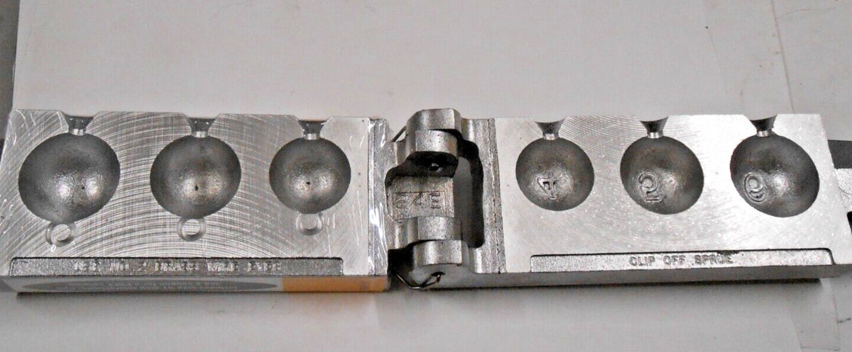Cannon Ball Sinker Mold Set - 4, 5, 6 oz with Brass Eyes - Do-It Model 3186