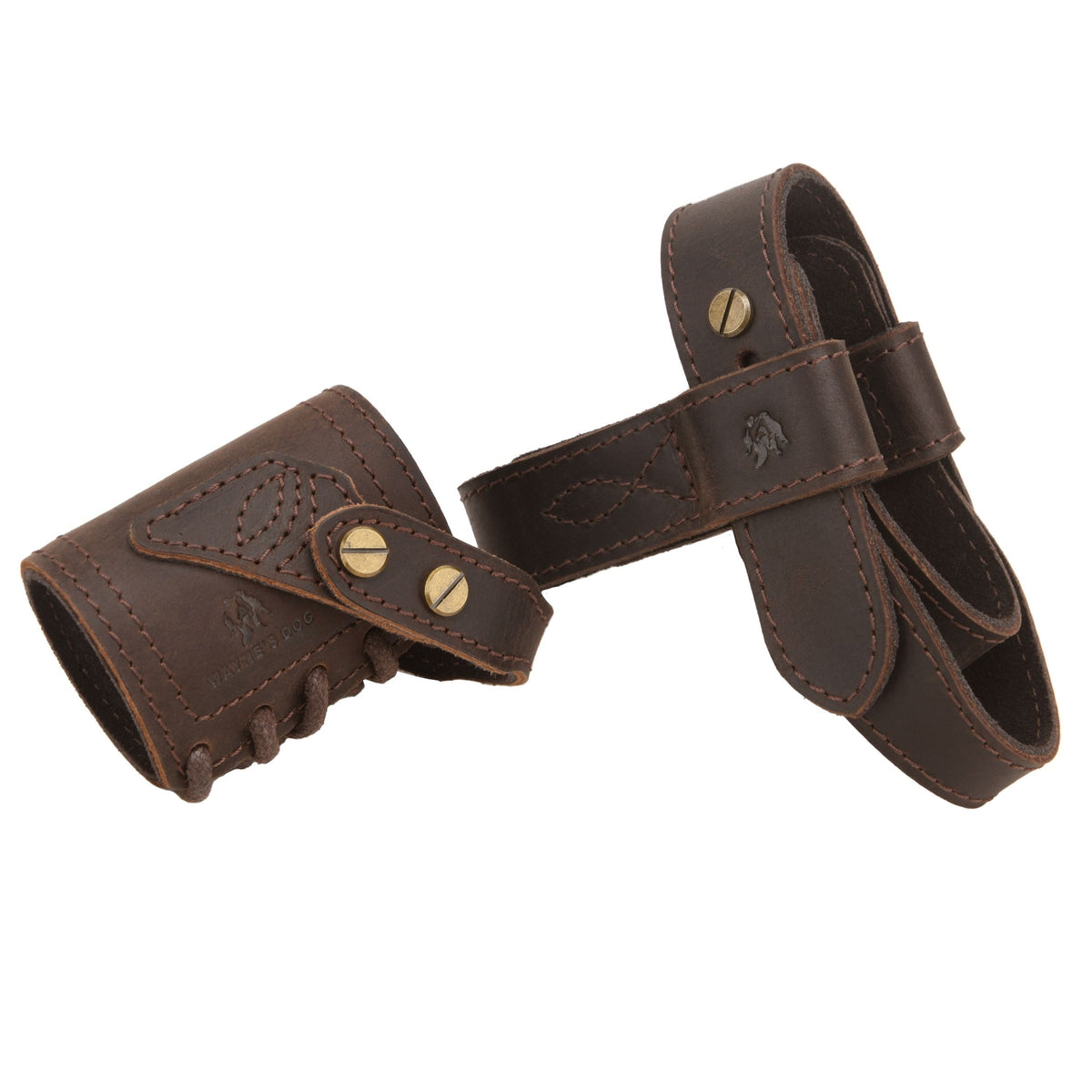Full Leather Rifle No-Drill Harnessed Buttstock Mount with Sling Loop